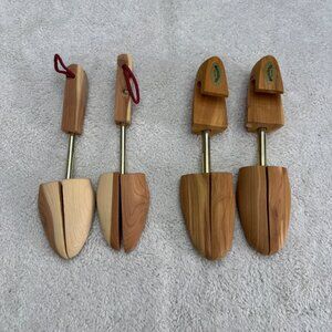 Mix Lot of Smaller Cedar Shoe Trees Adjustable, 2 Pairs